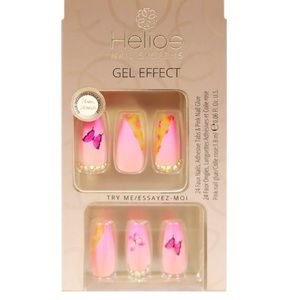 🦋 BUTTERFLY RHINESTONE FAUX GEL NAILS 🦋